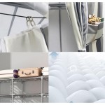 Heavy-duty portable clothes rack wardrobe, 165x45x170 cm, with zipper cover, bedroom storage organizer.